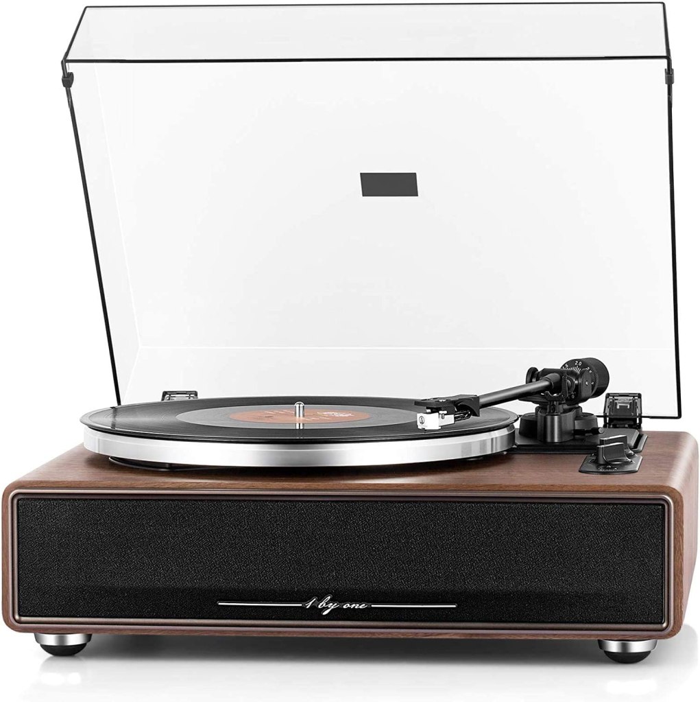 walnut record player for dad