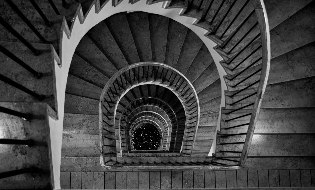 astrology and psychology: Stairwell to represent the depth of the mind