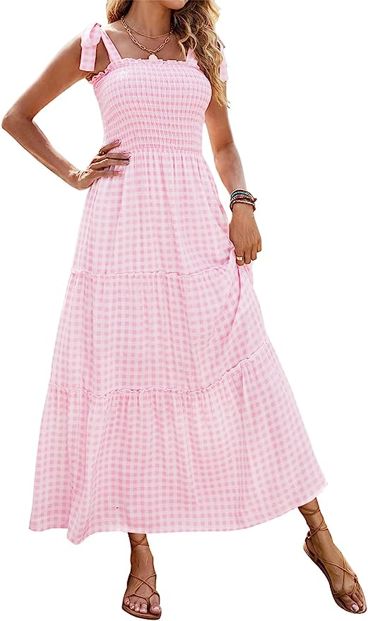 barbie inspired dress in pink and white