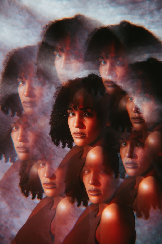 big 5 personality traits : woman in a prism