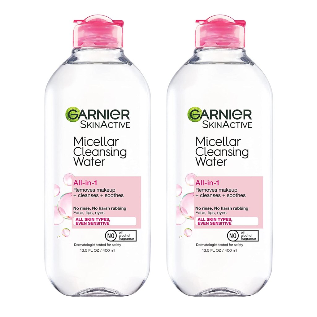 makeup remover micellar water in squeeze bottle