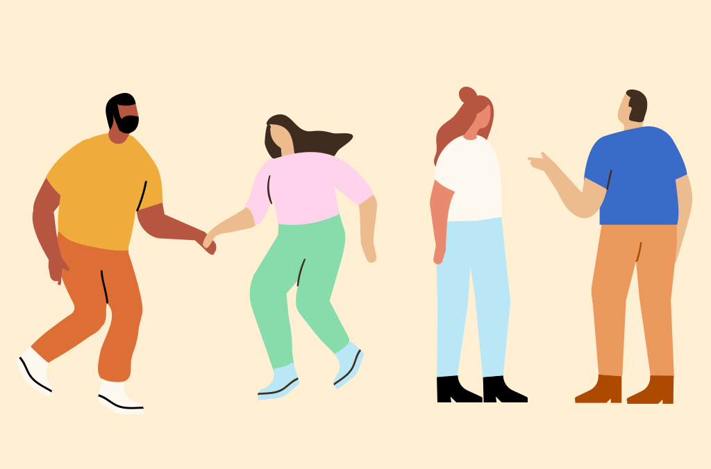 power of community: illustration of people