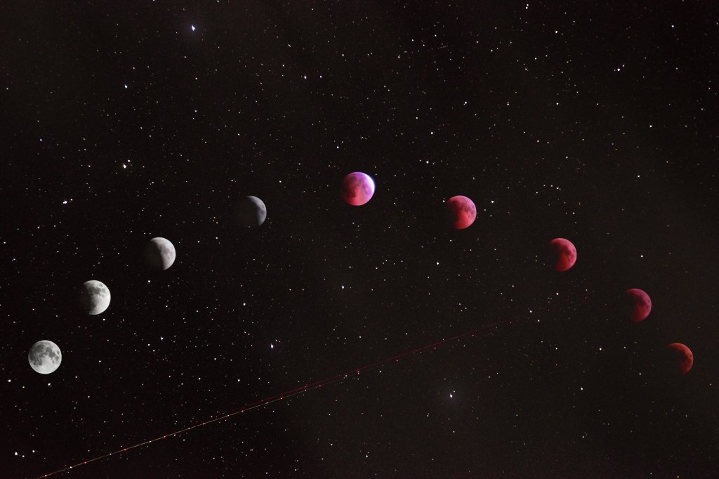 Tetrabiblos: photo of lunar eclipse and outerspace