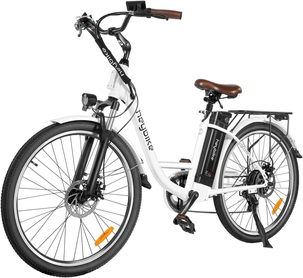 back to college: electric bike in white