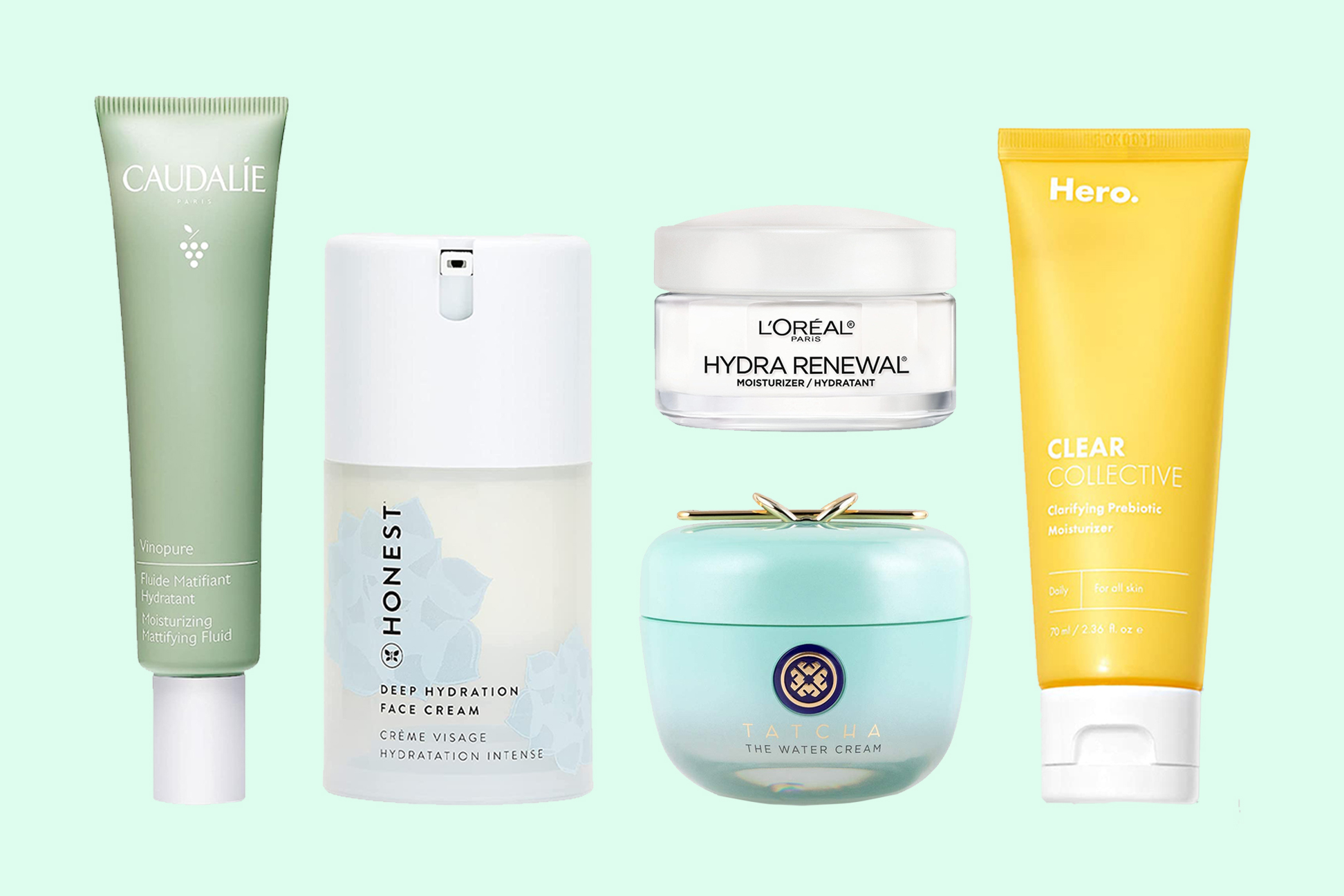 best face moisturizers on amazon, caudalie, honest beauty, olay, tatcha, heo