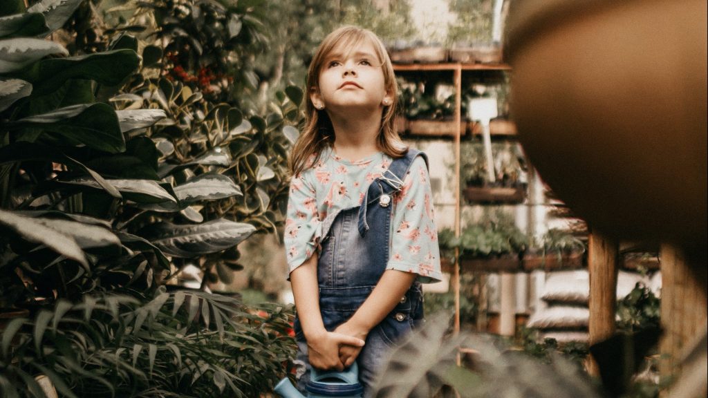 life skills for kids : child in the garden