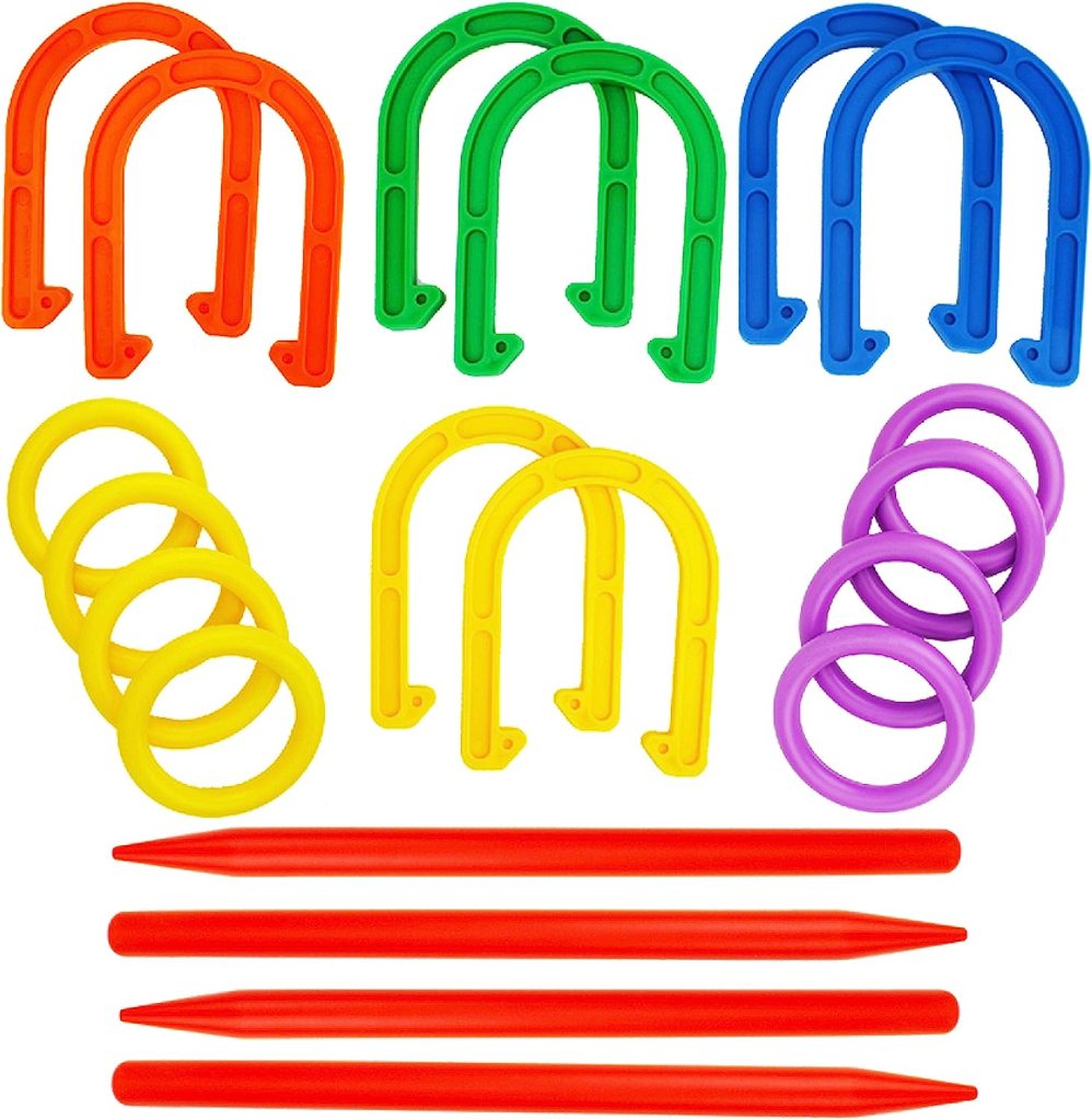horseshoes in colorful set