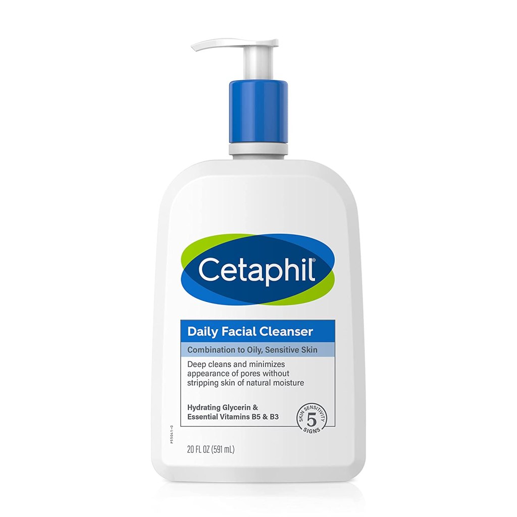 face cleansers: cetaphil pump bottle