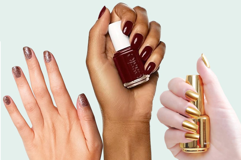 Winter Nails: Embrace the Season with Rich Reds and Lustrous&nbsp;Metallics!